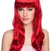 Overig Pruik Party Chique Robijnrood -Kostuum Wereld Winkel pruik party chique robijnrood