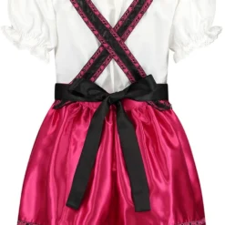 Overig Sexy Dirndl Cerise-Zwart 3dlg. -Kostuum Wereld Winkel sexy dirndl cerise zwart 3dlg product achterkant