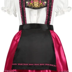 Overig Sexy Dirndl Cerise-Zwart 3dlg. -Kostuum Wereld Winkel sexy dirndl cerise zwart 3dlg product voorkant