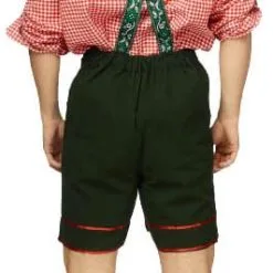 Overig Tiroler Broek Groen Bloemen -Kostuum Wereld Winkel tiroler broek groen bloemen achterkant