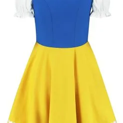 Overig Tiroler Dirndl Blauw-Geel 50cm 2dlg. (100% Katoen) -Kostuum Wereld Winkel tiroler dirndl blauw geel 50cm 2dlg 100 katoen product achterkant