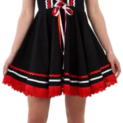 Overig Tiroler Dirndl Rood-Zwart 50cm 2dlg. (100% Katoen) -Kostuum Wereld Winkel tiroler dirndl rood zwart 50cm 2dlg 100 katoen 2