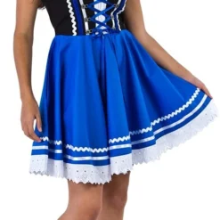 Overig Tiroler Dirndl Zwart-Blauw 50cm 2dlg. (100% Katoen) -Kostuum Wereld Winkel tiroler dirndl zwart blauw 50cm 2dlg 100 katoen 2