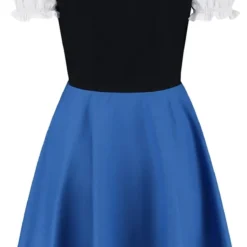 Overig Tiroler Dirndl Zwart-Blauw 50cm 2dlg. (100% Katoen) -Kostuum Wereld Winkel tiroler dirndl zwart blauw 50cm 2dlg 100 katoen achterkant