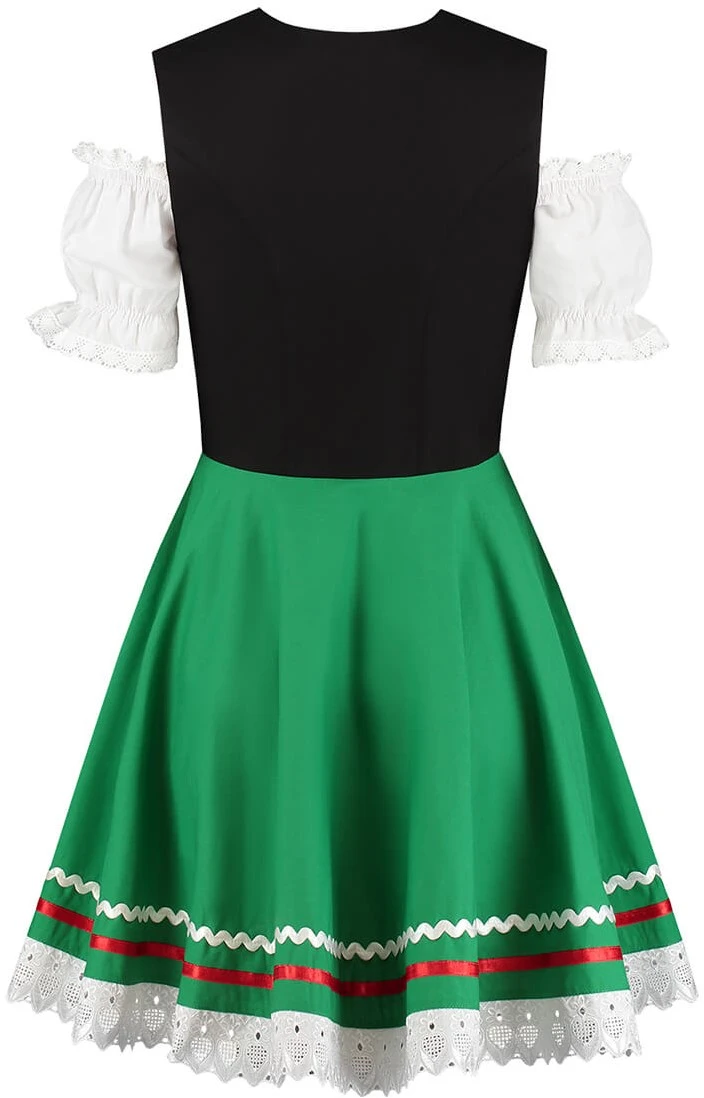 Overig Tiroler Dirndl Zwart-Groen 50cm 2dlg. (100% Katoen) 7 Overig Tiroler Dirndl Zwart-Groen 50cm 2dlg. (100% Katoen) - Afbeelding 5