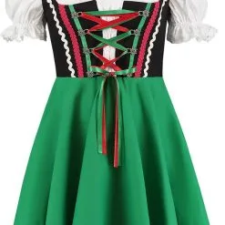 Overig Tiroler Dirndl Zwart-Groen 50cm 2dlg. (100% Katoen) 11 Overig Tiroler Dirndl Zwart-Groen 50cm 2dlg. (100% Katoen) -Kostuum Wereld Winkel tiroler dirndl zwart groen 50cm 2dlg 100 katoen product