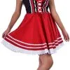 Overig Tiroler Dirndl Zwart-Rood 50cm 2dlg. (100% Katoen) -Kostuum Wereld Winkel tiroler dirndl zwart rood 50cm 2dlg 100 katoen