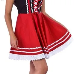 Overig Tiroler Dirndl Zwart-Rood 50cm 2dlg. (100% Katoen) -Kostuum Wereld Winkel tiroler dirndl zwart rood 50cm 2dlg 100 katoen 2