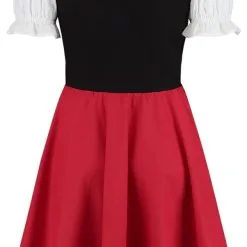 Overig Tiroler Dirndl Zwart-Rood 50cm 2dlg. (100% Katoen) -Kostuum Wereld Winkel tiroler dirndl zwart rood 50cm 2dlg 100 katoen achterkant