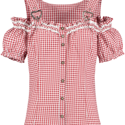 Overig Tiroler Miederblouse Rood-Wit Luxe