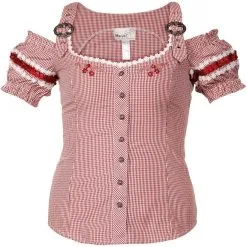 Overig Trachten Blouse Britt-Maren Wijnrood Luxe -Kostuum Wereld Winkel trachten blouse britt maren wijnrood luxe product